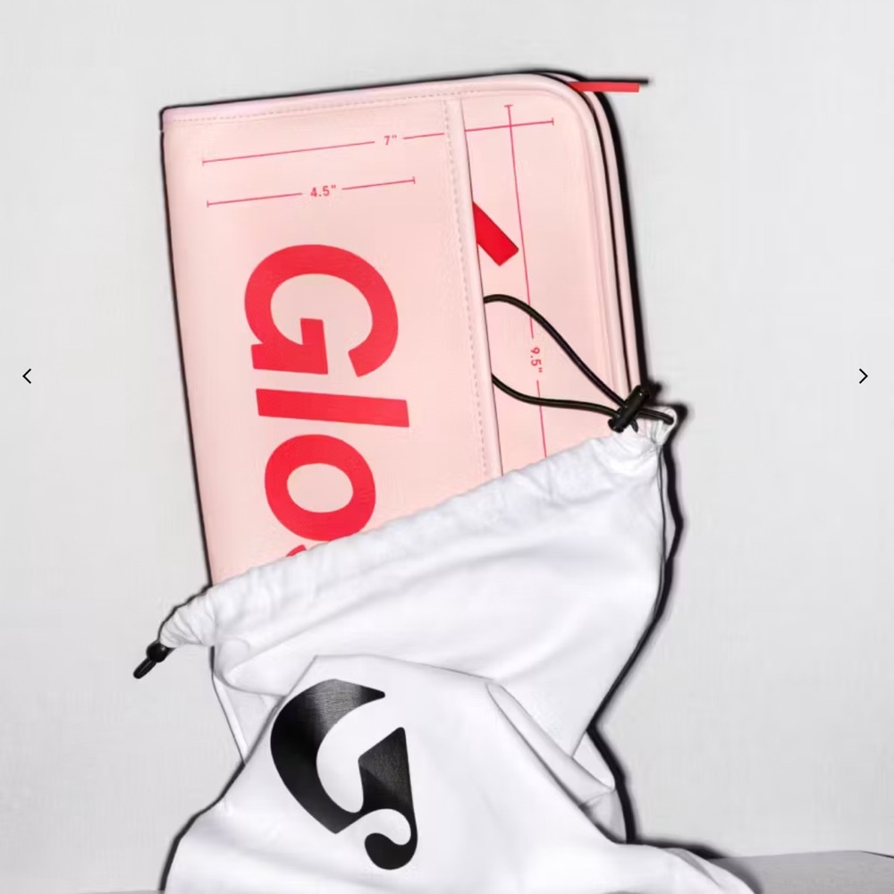 Glossier Pink Case with Red Logo